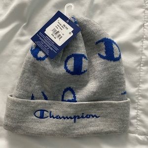 champion oxford grey script beanie